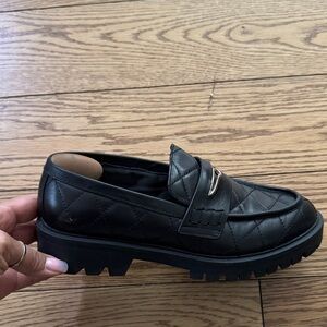 Aldo Black Quilted Slip-On Loafers